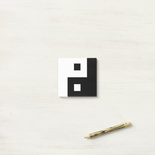 Square Yin Yang Post-it® Notes (Op bureau)