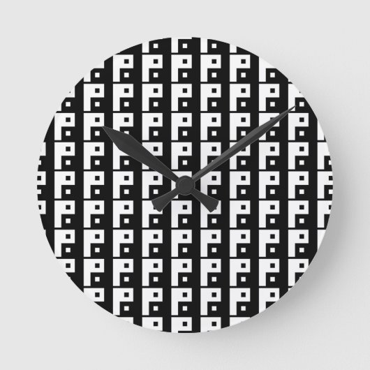 Square Yin Yang Ronde Klok (Voorkant)