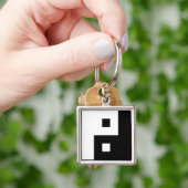 Square Yin Yang Sleutelhanger (Hand)