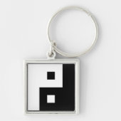 Square Yin Yang Sleutelhanger (Voorkant)