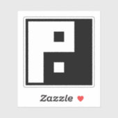 Square Yin Yang Sticker (Vel)