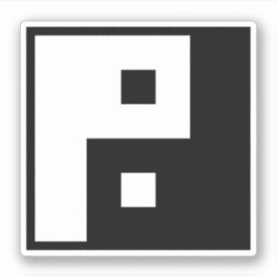 Square Yin Yang Sticker