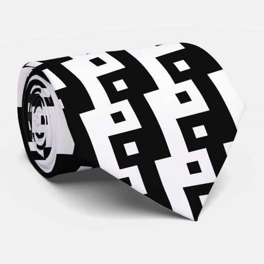 Square Yin Yang Stropdas (Opgerold)