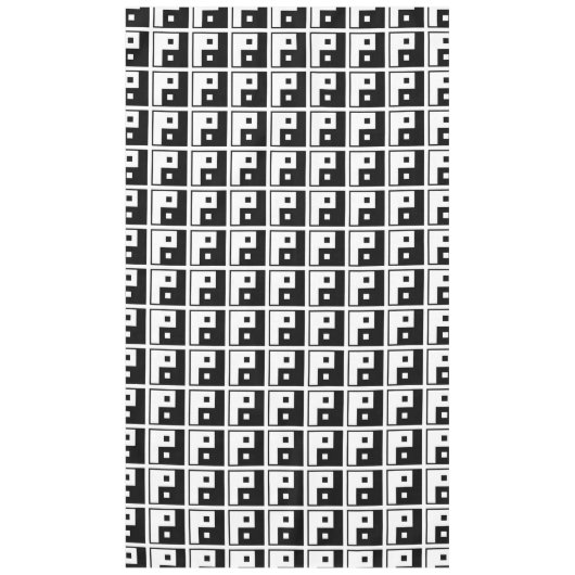 Square Yin Yang Tafelkleed (Voorkant)