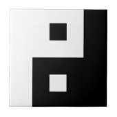 Square Yin Yang Tegeltje (Voorkant)