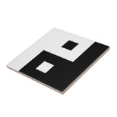 Square Yin Yang Tegeltje (Zijkant)