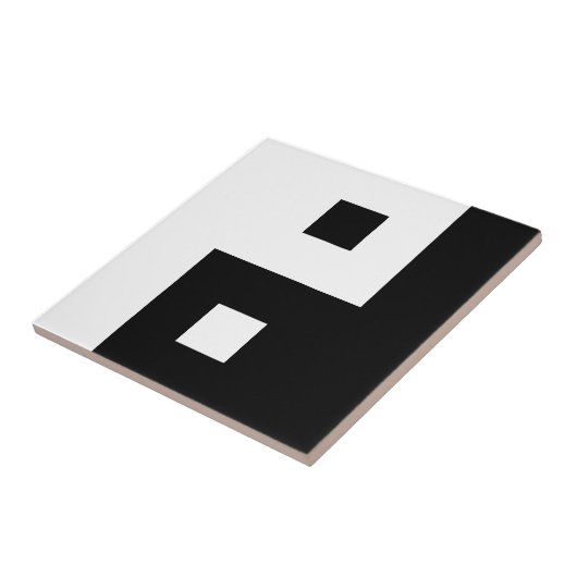 Square Yin Yang Tegeltje (Zijkant)