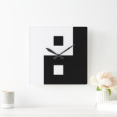 Square Yin Yang Vierkante Klok (Huis)