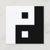 Square Yin Yang Vierkante Visitekaartje (Voorkant)