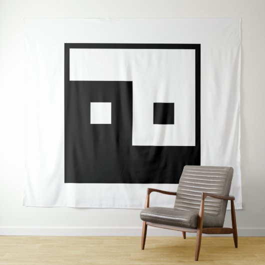 Square Yin Yang Wandkleed (In Situ (horizontaal))