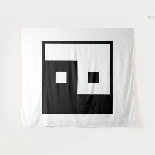 Square Yin Yang Wandkleed (Voorkant (horizontaal))