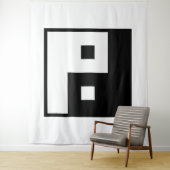 Square Yin Yang Wandkleed (In situ)