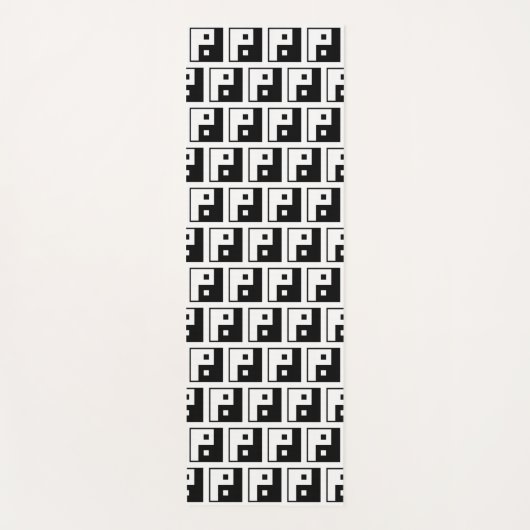 Square Yin Yang Yogamat (Voorkant)