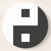 Square Yin Yang Zandsteen Onderzetter (Voorkant)