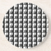 Square Yin Yang Zandsteen Onderzetter (Voorkant)