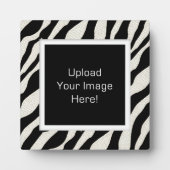 Square Zebra Print Photo Upload Display Plaque Fotoplaat (Voorkant)