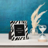 Square Zebra Print Photo Upload Display Plaque Fotoplaat (Insitu)