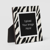 Square Zebra Print Photo Upload Display Plaque Fotoplaat (Voorkant)