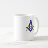 squareandcompassblauw, squareandcompassblue koffiemok (Voorkant rechts)