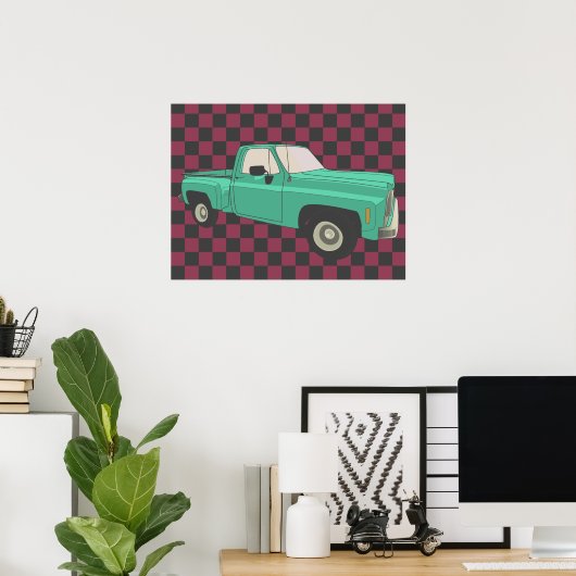 Squarebody, GMC, Chevy C10, pick-up truck, stepsid Poster (Thuiskantoor)