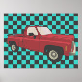 Squarebody, GMC, Chevy C10, pick up truck,stepside Poster (Voorkant)