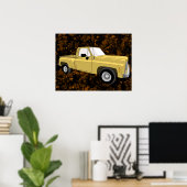 Squarebody, pick-up, GMC, Chevy C10, afbeelding Poster (Thuiskantoor)