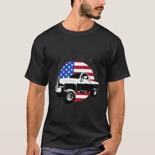 SquareBody Truck 4x4 Vierkant Lichaam T-shirt (Voorkant)