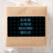 Squareceptie (Square Pattern) Blauw Etiket (Insitu)