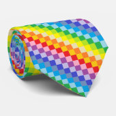 Squared Broader Spectrum Rainbow Stropdas (Opgerold)