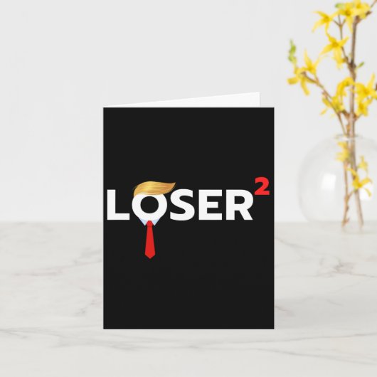 Squared Funny Anti-Trump 2024 Nope Niet opnieuw T- Kaart (Gele Bloem)