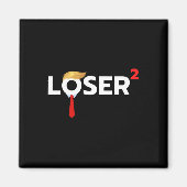 Squared Funny Anti-Trump 2024 Nope Niet opnieuw T- Magneet (Voorkant)