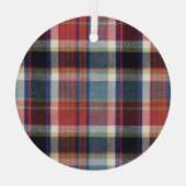 Squared Textile Textuur Achtergrond. Glas Ornament (Achterkant)