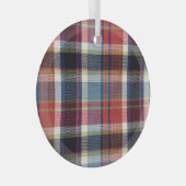 Squared Textile Textuur Achtergrond. Glas Ornament (Voorkant Rechts)