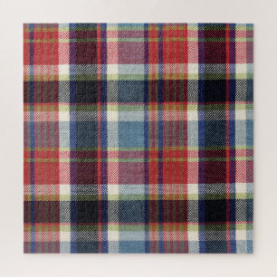 Squared Textile Textuur Achtergrond. Legpuzzel