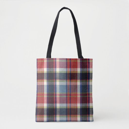 Squared Textile Textuur Achtergrond. Tote Bag (Voorkant)