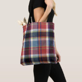 Squared Textile Textuur Achtergrond. Tote Bag (Dichtbij)