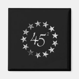 Squared Trump Betsy Ross vlag 2020 tweede termijn Magneet