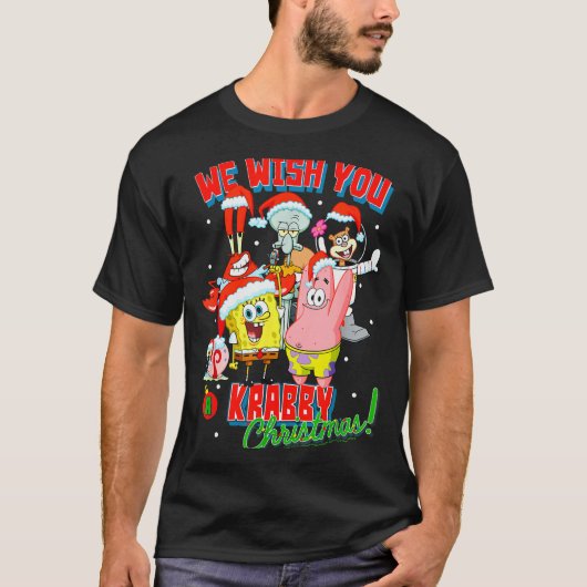 Squarepants Krabbig Kerstmis T-shirt (Voorkant)