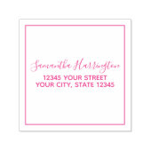 SquarePersonalized Address Zelfinktende Stempel (Design)