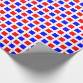 Squares 02 - Blauw en rood Cadeaupapier (Hoek)