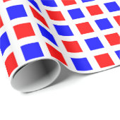 Squares 02 - Blauw en rood Cadeaupapier (Rol Hoek)