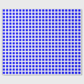 Squares 02 - Blauw op wit Cadeaupapier (Vlak)