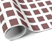 Squares 02 - Bruin op wit Cadeaupapier (Rol Hoek)