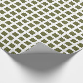 Squares 02 - Deep Olive op White Cadeaupapier (Hoek)