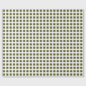 Squares 02 - Deep Olive op White Cadeaupapier (Vlak)