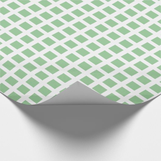 Squares 02 - Faded Green op wit Cadeaupapier (Hoek)