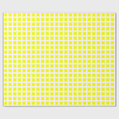 Squares 02 - Geel op wit Cadeaupapier (Vlak)