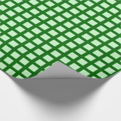 Squares 02 - Ghost Green op Forest Green Cadeaupapier (Hoek)