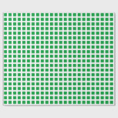 Squares 02 - Grass Green on White Cadeaupapier (Vlak)