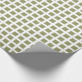 Squares 02 - Khaki on White Cadeaupapier (Hoek)